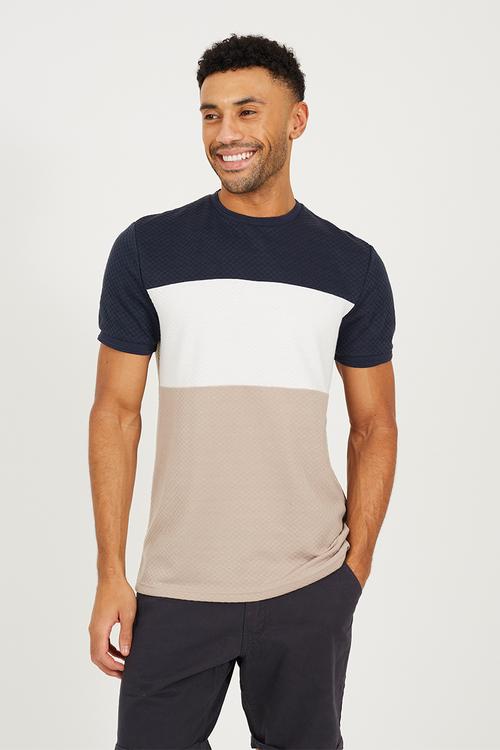 Deeson Crew Neck T-shirt - Navy Multi