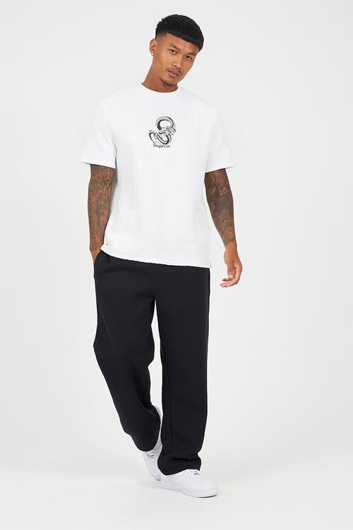 Oversized Fit Crew Neck T-Shirt - Cream