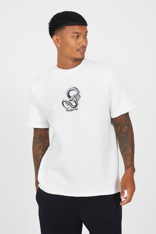 Oversized Fit Crew Neck T-Shirt - Cream