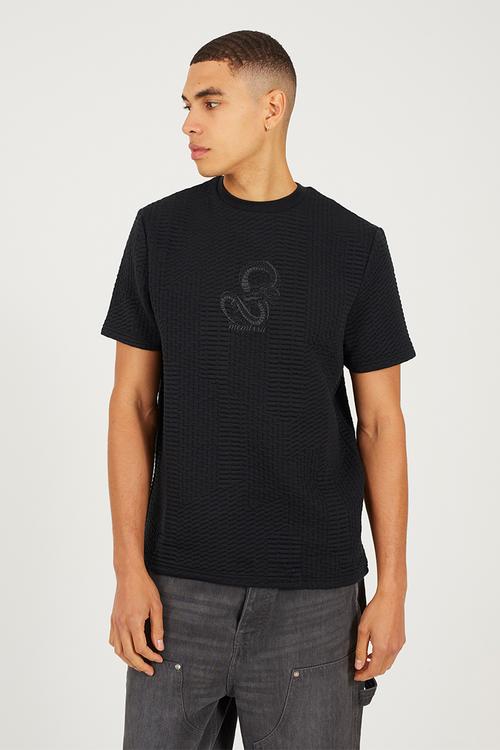 Oversized Fit Crew Neck T-Shirt - Jet Black