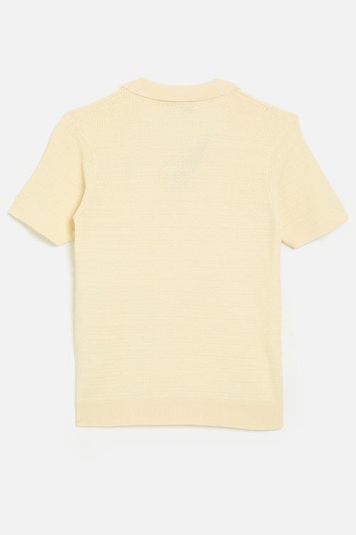 Boys shane textured ss golfer - sand