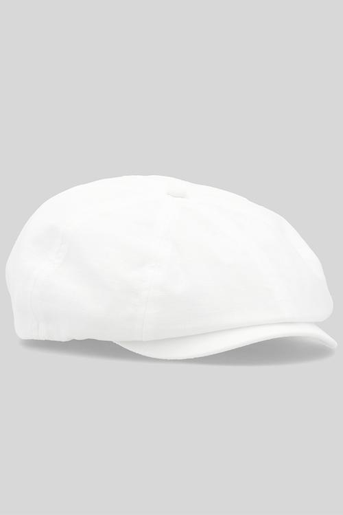 Ivy Linen Hat - White