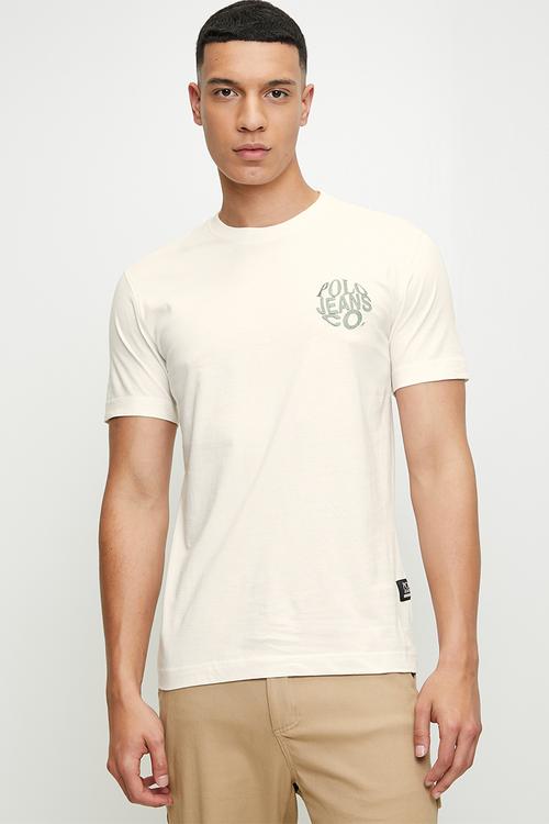 Chico  pjc ss circular logo tee - off white