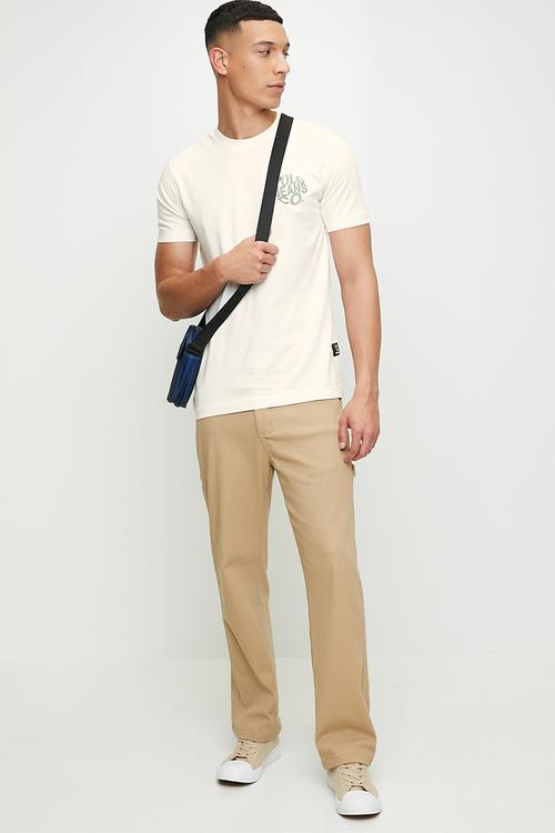 Chico  pjc ss circular logo tee - off white