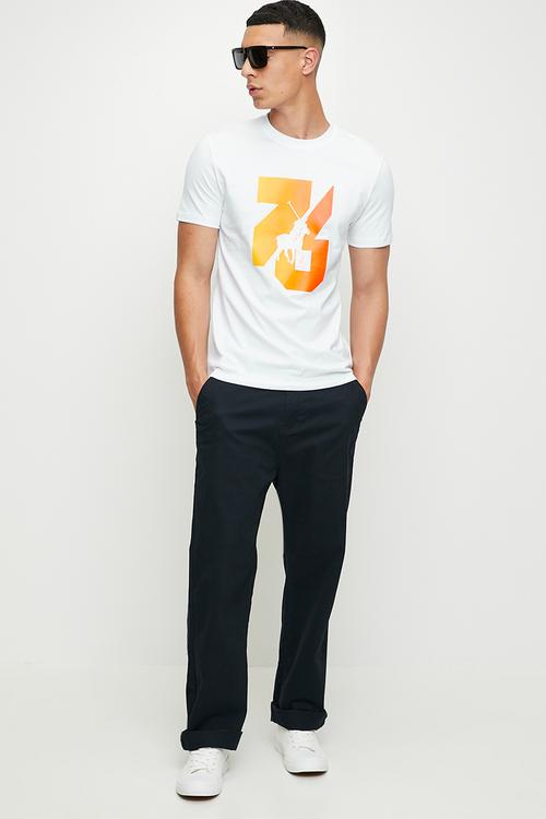 Rakim  sport short sleeve gradient tee  - white