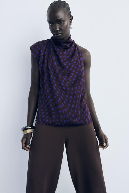Blouse deepy -  brown