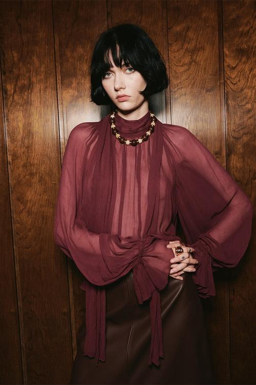 Blouse pasha - dark red