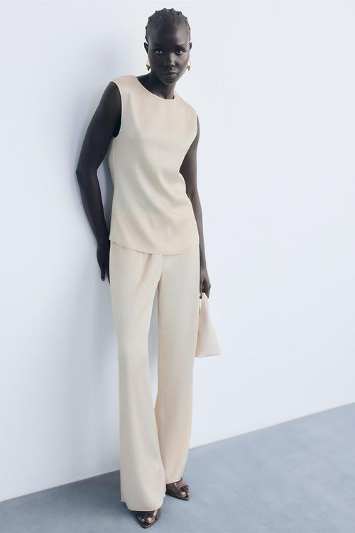 Top plis - light beige
