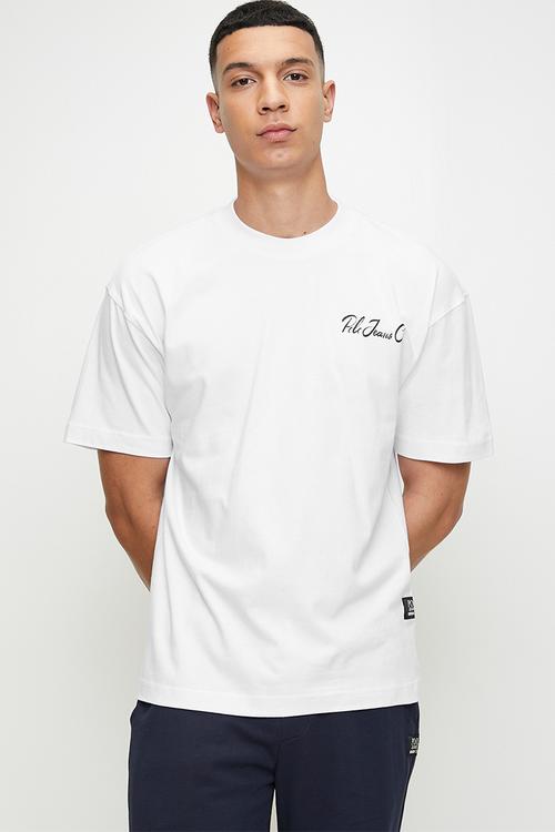 Vuyani pjc short sleeve cursive logo tee - white