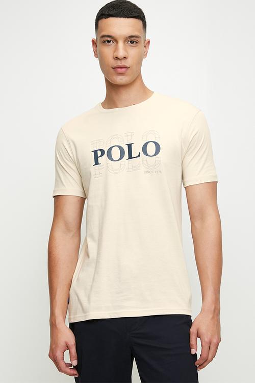 Bo printed graphic ss t-shirt - stone