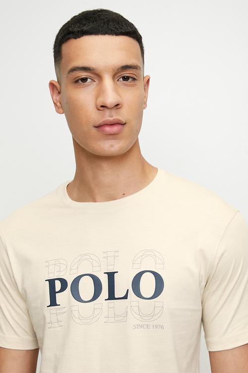 Bo printed graphic ss t-shirt - stone