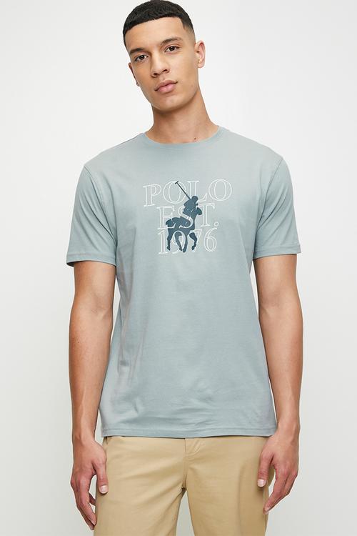 Brock logo print ss t-shirt - blue
