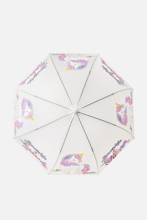 Unicorn umbrella - grey & purple
