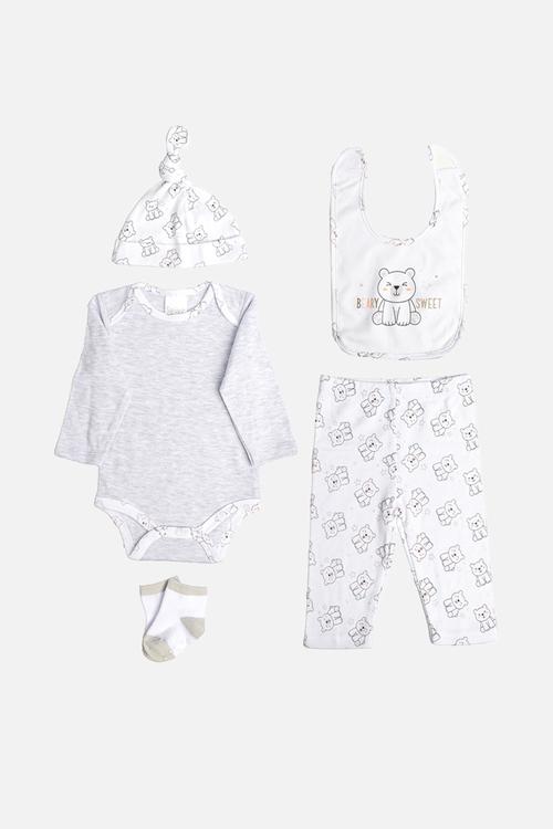 7 Piece gift set - grey & white