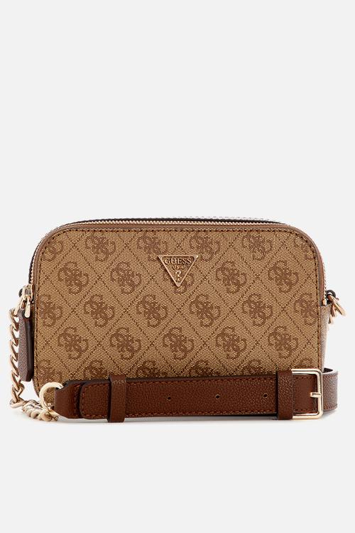 Noelle Camera Crossbody Bag-Latte Logo/Brown