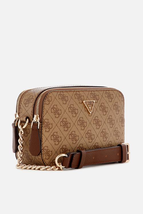 Noelle Camera Crossbody Bag-Latte Logo/Brown