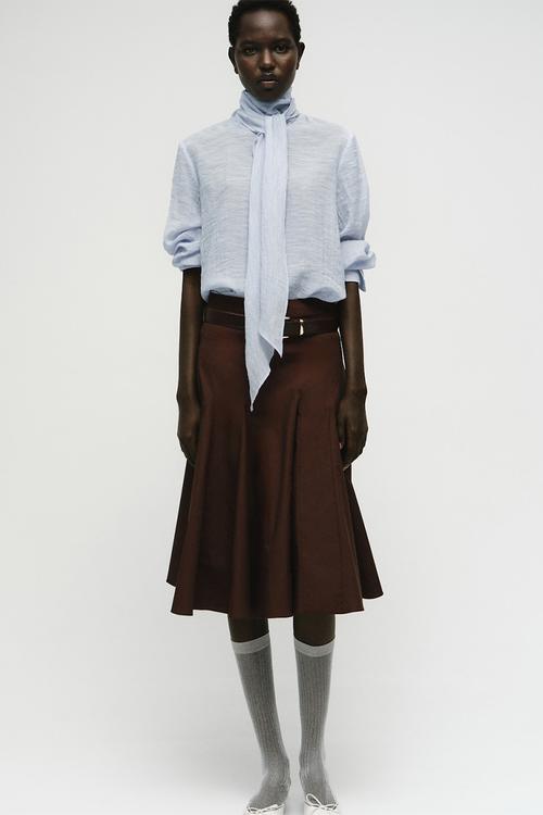 Blouse brown - mid-blue