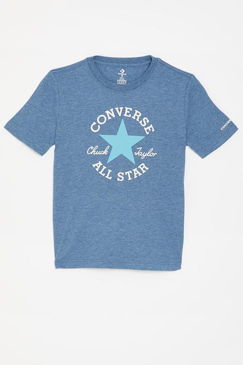 Cnvb Dissected Chuck Patch Short Sleeve Tee - Slacker Blue Heather