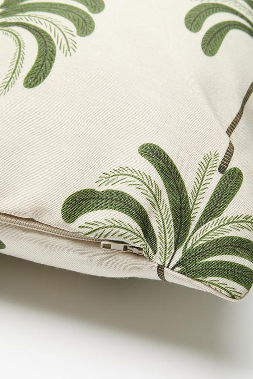 Tropical patio cushion - neutral & green