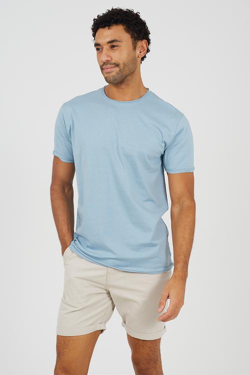 Crew Neck T-Shirt - Steel Blue