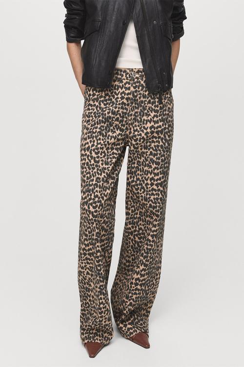 Jeans leopard - brown