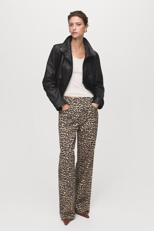 Jeans leopard - brown