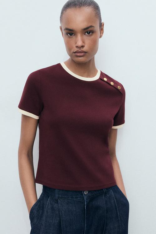 T-shirt pirti -  dark red