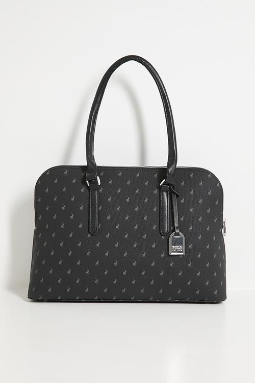 :conic laptop bag- black