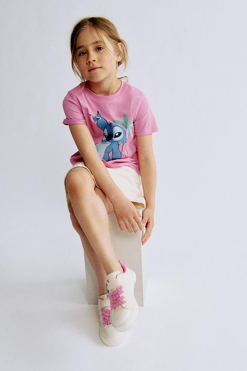 3-Pack printed jersey tops - pink/lilo & stitch