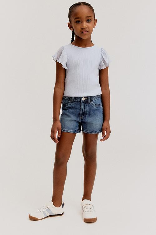Denim shorts - denim blue 