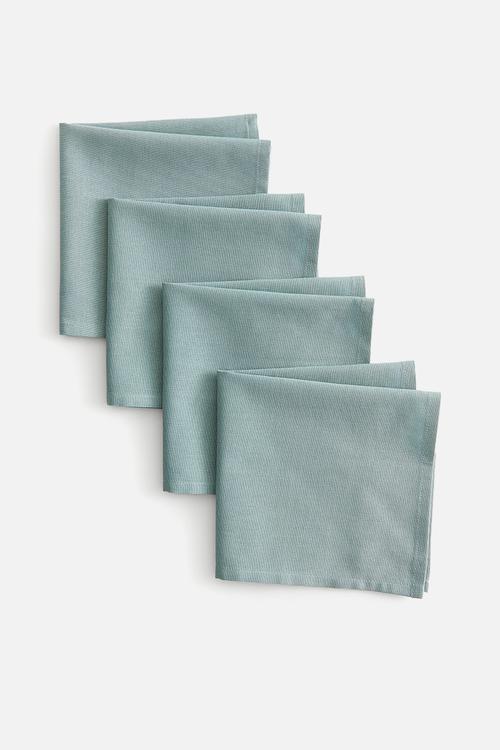 4-pack cotton napkins - turquoise