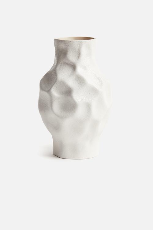 Large stoneware vase - light beige