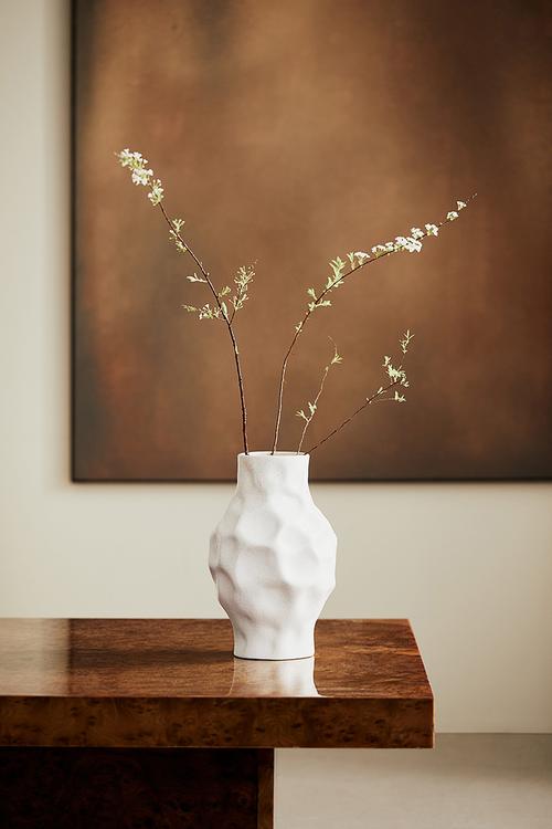 Large stoneware vase - light beige