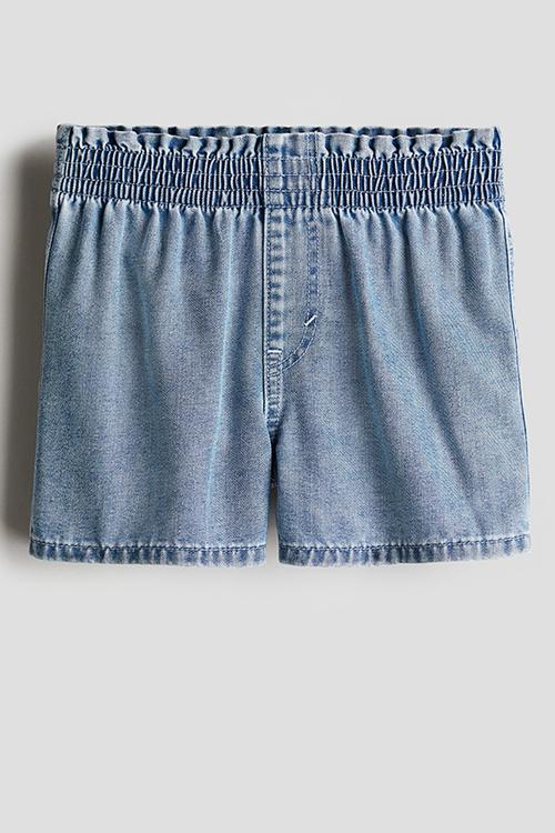 Loose fit denim shorts - denim blue