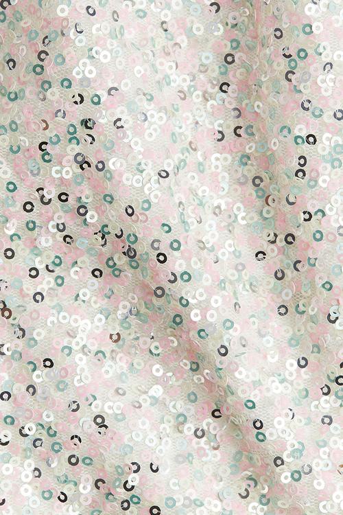 Sequined dress - white & silver-coloured