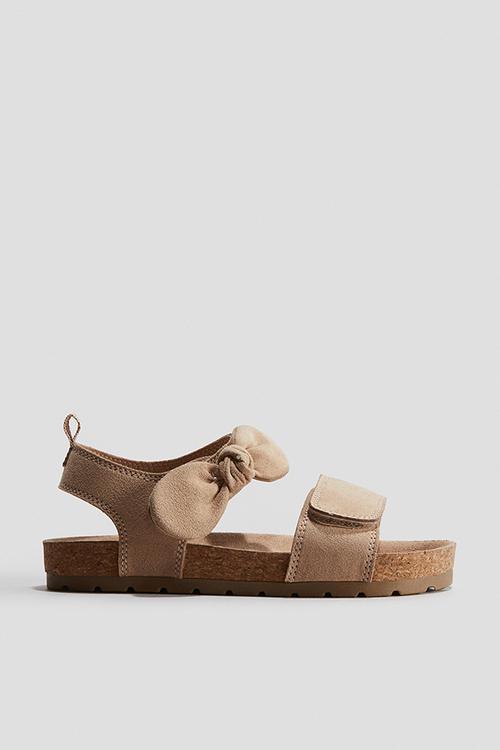 Ankle strap sandals - beige