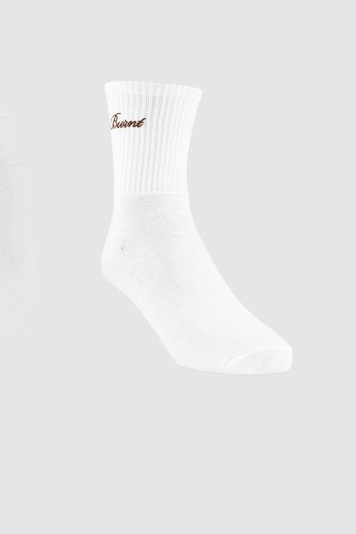 Headline Crew Sock - White