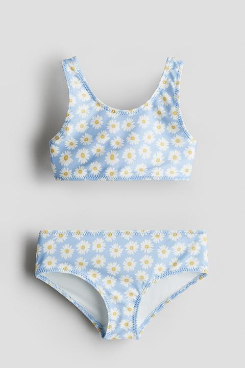 Printed bikini - light blue/floral
