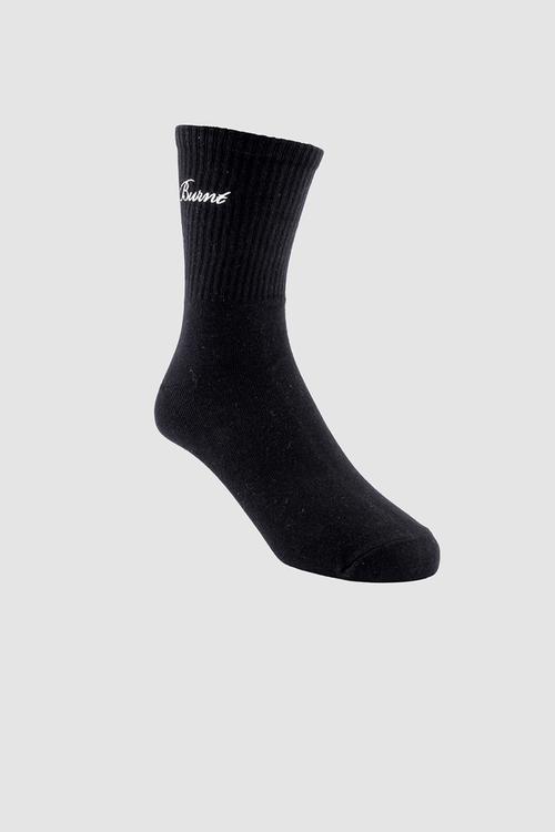 Headline Crew Sock - Black