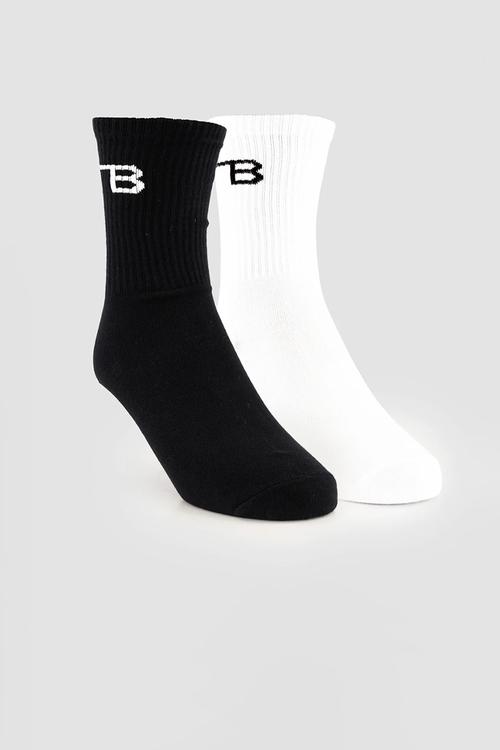 Crew Socks 2 Pack - White & Black