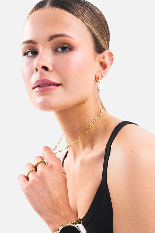Cross Studs - Gold