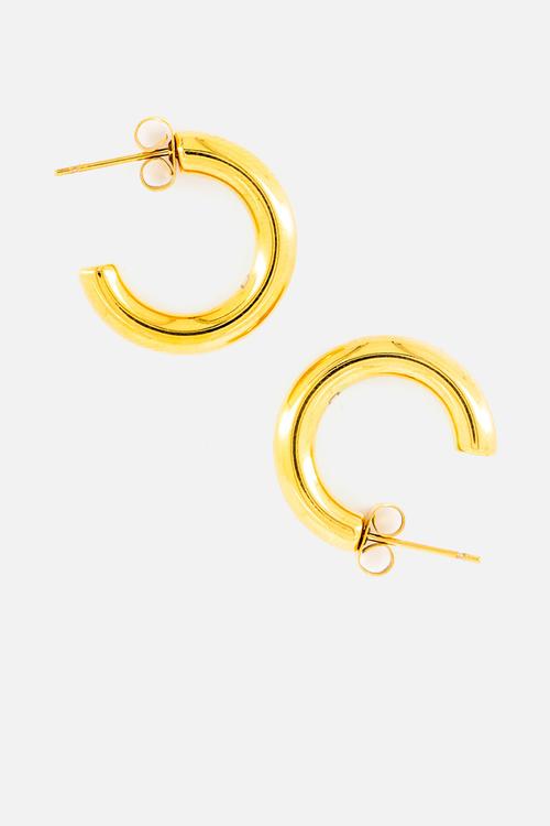 Minimalist Hoop Earrings - Gold