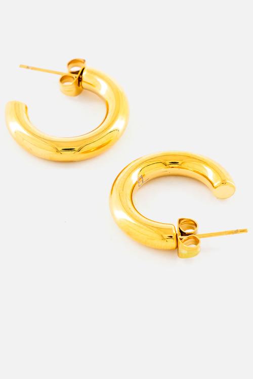 Minimalist Hoop Earrings - Gold