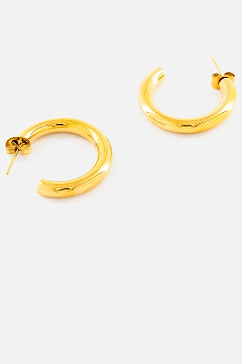 Minimalist Hoop Earrings - Gold