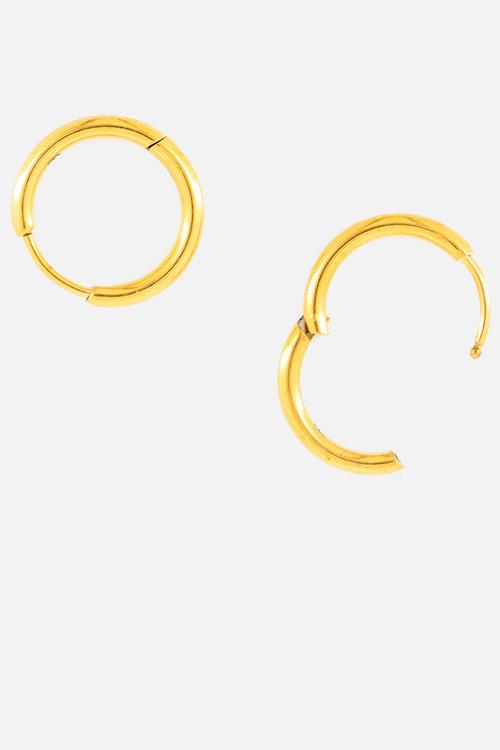 Fine Hoop Earrings Small - Gold