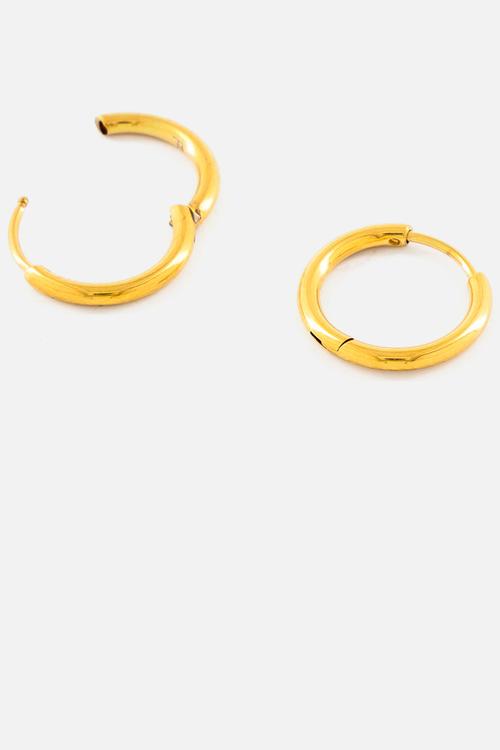 Fine Hoop Earrings Small - Gold