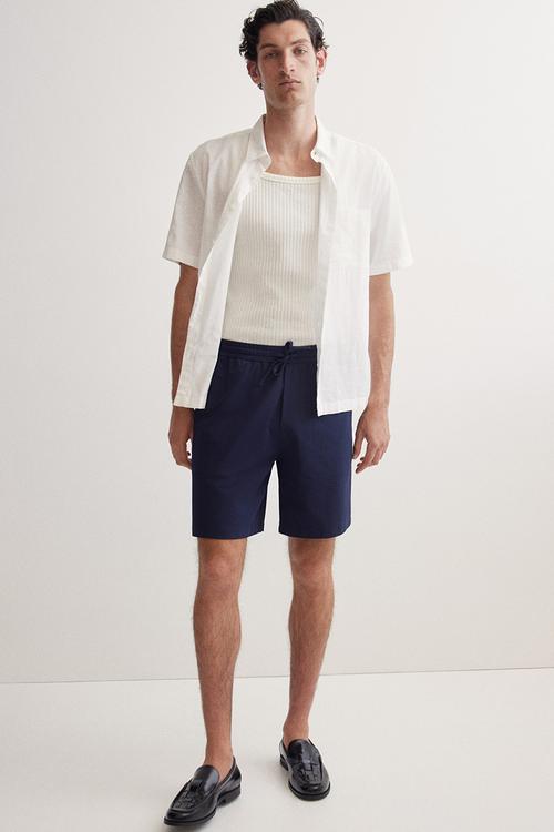 Relaxed fit shorts - navy blue