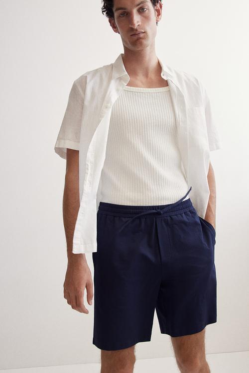 Relaxed fit shorts - navy blue