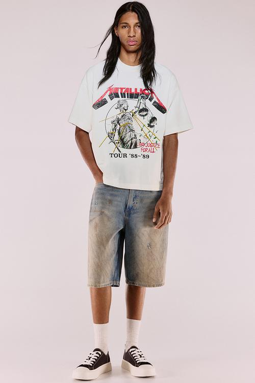Oversized fit T-shirt - white/metallica 