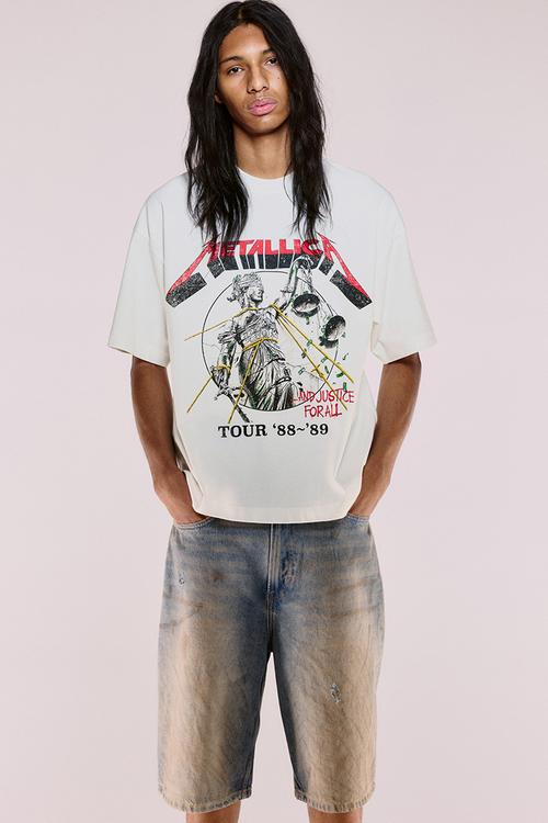 Oversized fit T-shirt - white/metallica 